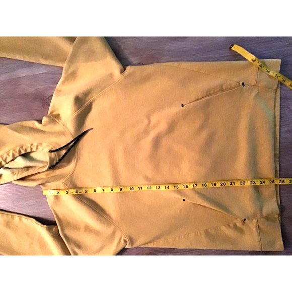 OLD NAVY- MEN YELLOW PULLOVER SWEATSHIRT -FRONT KANGAROO POCKET -SIZE MEDIUM - Picture 6 of 6